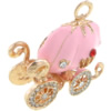 Zinc Alloy Tool Pendants, Pumpkin Car, rose gold color plated, enamel & with rhinestone & hollow, nickel, lead & cadmium free Approx 