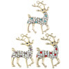 Zinc Alloy Animal Pendants, Deer, gold color plated, with rhinestone Approx 3mm 