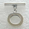 Sterling Silver Toggle Clasp, 925 Sterling Silver, Round, single-strand 