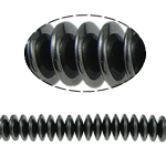 Magnetic Hematite Beads, Flat Round black, Grade A .5 Inch 