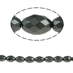 Magnetic Hematite Beads, Oval & faceted, Grade A .5 Inch 