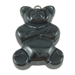 Non Magnetic Hematite Pendant, with Iron, Bear, Grade A Approx 2mm 