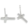 Sterling Silver Stud Earring, 925 Sterling Silver, sterling silver post pin, Cross, plated 0.6mm 