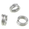 Edelstahl Split Ring, 316 L Edelstahl, Kreisring, originale Farbe, 0.6x6mm, ca. 11904PCs/kg, verkauft von kg