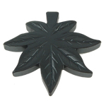 Non Magnetic Hematite Pendant, Leaf, Grade A Approx 0.5mm 