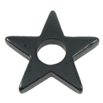 Non Magnetic Hematite Pendant, with Hematite, Star, Grade A Approx 6mm 