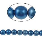 Farbige Magnetische Hämatit Perlen, rund, plattiert, keine, Grade A, 8mm, Bohrung:ca. 1.5mm, Länge:15.5 ZollInch, verkauft von Strang