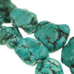 Dyed Natural Turquoise Beads, Dyed Turquoise, Nuggets, blue, 16-28mm Approx 1mm .7 Inch, Approx 
