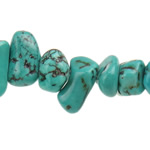 Природные Бирюзовые Бусины из камня, Окрашенная бюрюза, Комкообразная форма, голубой, 5-10mm, длина:16 дюймовый, продается Strand