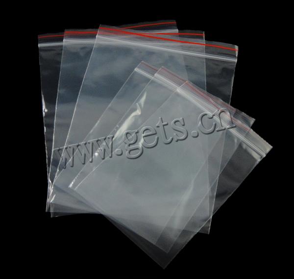 Zip Lock Bag, Plastic, Rectangle, transparent & different size for choice & Customized, Sold By Bag