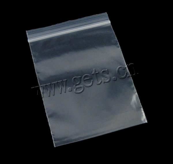 Sac à fermeture à glissière, plastique, rectangle, transparent & multiple tailles pour le choix, 500PC/sac, Vendu par sac
