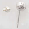 Sterling Silver Stud Earring, 925 Sterling Silver, sterling silver post pin, Round, plated 