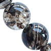 Perle de Pastèque noire, noir de pastèque, Rond, multiple tailles pour le choix pouce, Vendu par brin