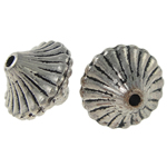 Zinc Alloy Corrugated Beads, Bicone, plated nickel, lead & cadmium free Approx 1mm 