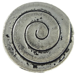 Zinc Alloy Flat Beads, Coin, plated, textured nickel, lead & cadmium free Approx 1mm 