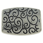 Zinc Alloy Jewelry Beads, Rectangle, plated nickel, lead & cadmium free Approx 1mm 
