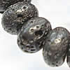 Perles de lave naturelle, lave volcanique, rondelle Environ 0.8mm .5 pouce, Environ Vendu par brin