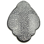 Fashion Acrylic Jewelry Cabochon, Resin, with Acrylic, Leaf, crackle 