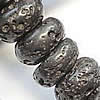 Natural Lava Beads, Rondelle Approx 0.8mm .5 Inch [