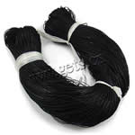 Gewachsten Baumwollkordel, Baumwolle Schnur, aus China, schwarz, 1mm, 400m/Menge, verkauft von Menge
