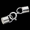 Sterling Silber Frülings-Ring-Verschluss, 925 Sterling Silber, plattiert, mit Endkappe, keine, 23mm, 6mm, 8.5x4.8x4.2mm, verkauft von setzen
