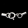 Sterling Silver Spring Ring Clasp, 925 Sterling Silver, plated, with end cap 18mm, 5mm 