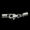 Sterling Silver Lobster Claw Cord Clasp, 925 Sterling Silver, plated 22mm  