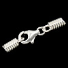 Sterling Silver Lobster Claw Cord Clasp, 925 Sterling Silver, plated 23mm  