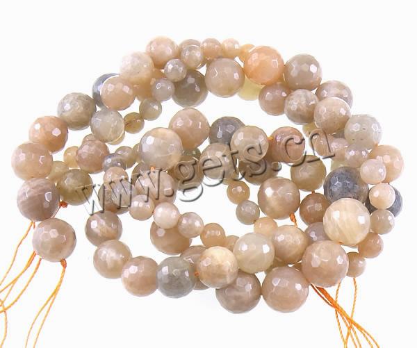 Sunstone Bead, Round, more sizes for choice & faceted, Hole:Approx 0.8-1.5mm, Length:Approx 15 Inch, Sold By Strand