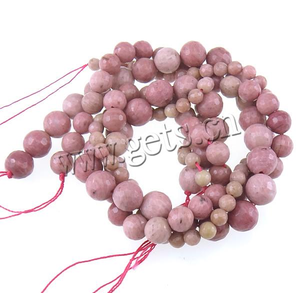 Rhodonite Beads, Rhodochrosite, Round, more sizes for choice & faceted, Hole:Approx 0.8-1.8mm, Length:Approx 15 Inch, Sold By Strand