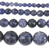 Perles en sodalite, Rond, multiple tailles pour le choix & facettes Environ 0.8-1.5mm Environ 15.5 pouce, Vendu par brin