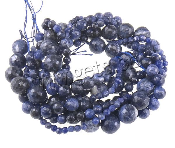 Sodalite Beads, Round, more sizes for choice & faceted, Hole:Approx 0.8-1.5mm, Length:Approx 15.5 Inch, Sold By Strand