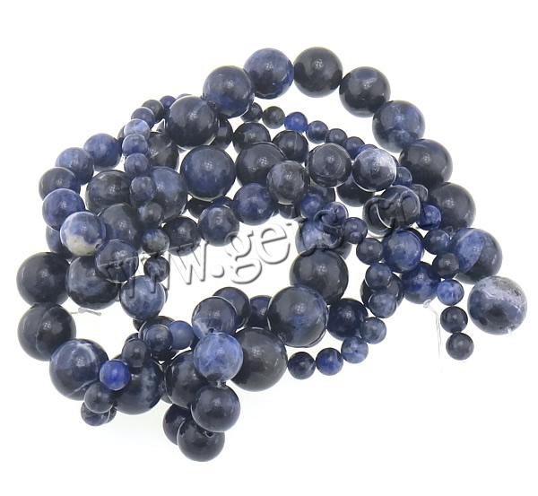 Sodalite Beads, Round, more sizes for choice, Hole:Approx 0.8-1.5mm, Length:Approx 15 Inch, Sold By Strand