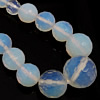 Sea Opal Jewelry Beads, Round, faceted, approx 6-14mm, Hole:Approx 0.8-1.5MM, Sold per approx 17-Inch Strand
