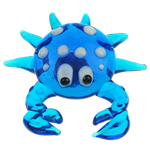 Lampwork Fridge Magnet, Crab, blue 