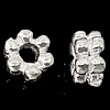 Sterling Silber Spacer Perlen, 925 Sterling Silber, Blume, plattiert, keine, Bohrung:ca. 1.6mm, verkauft von PC