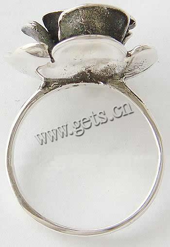 Anillo de dedo de plata de rey de Tailandia, Flor, más tamaños para la opción, Vendido por UD