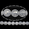 Round Crystal Beads, Italia imported & faceted & crackle Approx 0.5-1.2mm Approx 15 Inch 