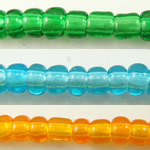 Perles en verre rocaille transparent, perles de rocaille en verre, Rond, translucide, plus de couleurs à choisir Environ 1mm Vendu par sac