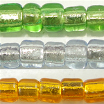 Perles de verre ligné argent, perles de rocaille en verre, rondelle, argenté, plus de couleurs à choisir Environ 1mm Vendu par sac