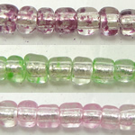 Perles de verre ligné argent, perles de rocaille en verre, rondelle, argenté, translucide, plus de couleurs à choisir Environ 1mm Vendu par sac