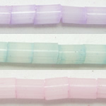 絹のような色のガラス シードビーズ, ガラスシードビーズ, 六角バングル, 無色 穴:約 1mm, 売り手 バッグ