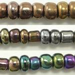 Plated Glass Seed Beads, Round Approx 1.5mm 