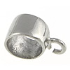 Stainless Steel Bail Bead, large hole, original color Approx 6.5mm,2mm 