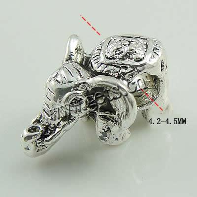 Zinc Alloy European Beads, Animal, plated, without troll Approx 4.2-4.5mm 