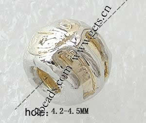 Zinc Alloy European Beads, Drum, plated, without troll Approx 4.2-4.5mm 