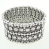 Zinc bracelets en strass en alliage , alliage de zinc, avec strass, 36mm pouce, Vendu par brin