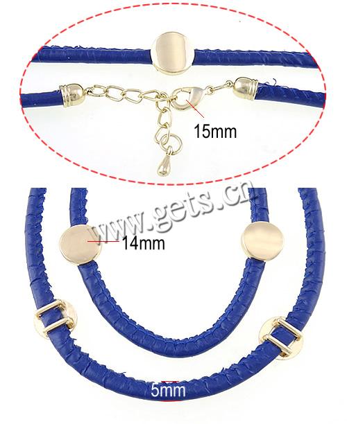 PU Leather Cord Necklace, more colors for choice, 15mm,14mm, Length:36 Inch, Sold By Strand