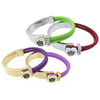 Bracelets En alliage de zinc, avec Cordon de cire, plus de couleurs à choisir, 4mm,10mm  .5 pouce, Vendu par brin