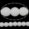 weiße Jade Perle, rund, Weitere Größen für Wahl & facettierte, Bohrung:ca. 0.8-1.2mm, Länge:ca. 15 ZollInch, verkauft von Strang